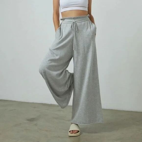 Lunya Gray Wide Leg Pants - Picture 3 of 11
